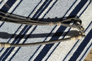 Close UP View Santa Ynez Style and Romel Connector. Beautiful Jose Ortiz Romel Reins, 18 plait Hand Braided Brown Beveled Rawhide braided in the 3 strand Santa Ynex style with round knots and long buttons. 