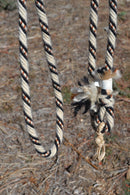 Jose Ortiz 1/2" Mohair Roping/Loop Reins - Natural, Black, Natural & Rust