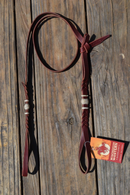 Jose Ortiz 1/2" Latigo Bosal Noseband Hanger Natural Rawhide Knots - Self-tie