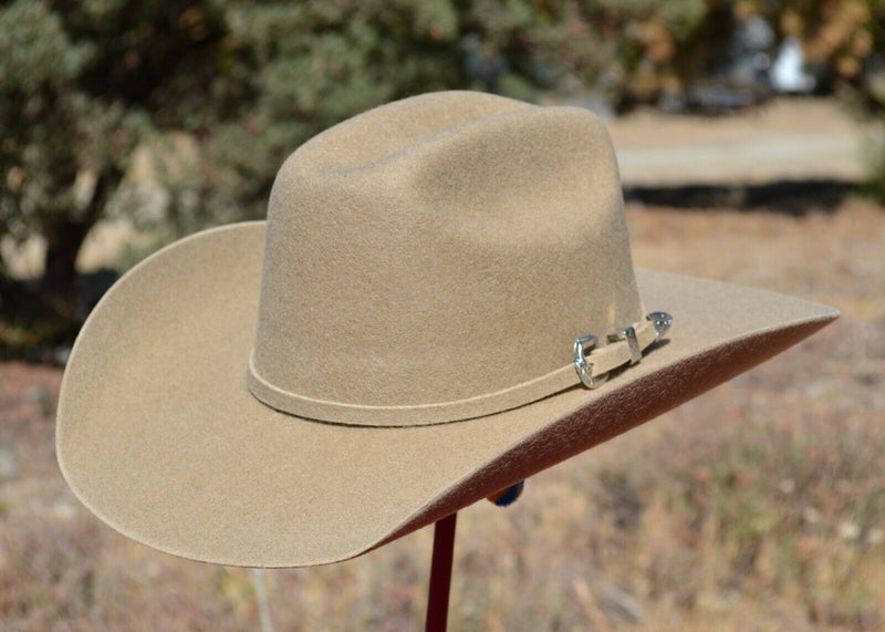 Elburn 3X Wool Felt Hat -  This hat was designed with smaller head sizes in mind.  Great for most kids/youth and small ladies.  Truman Crown and 3 1/2" Brim.  Sized from 6 1/8 to 6 7/8.  Darker buckskin color.