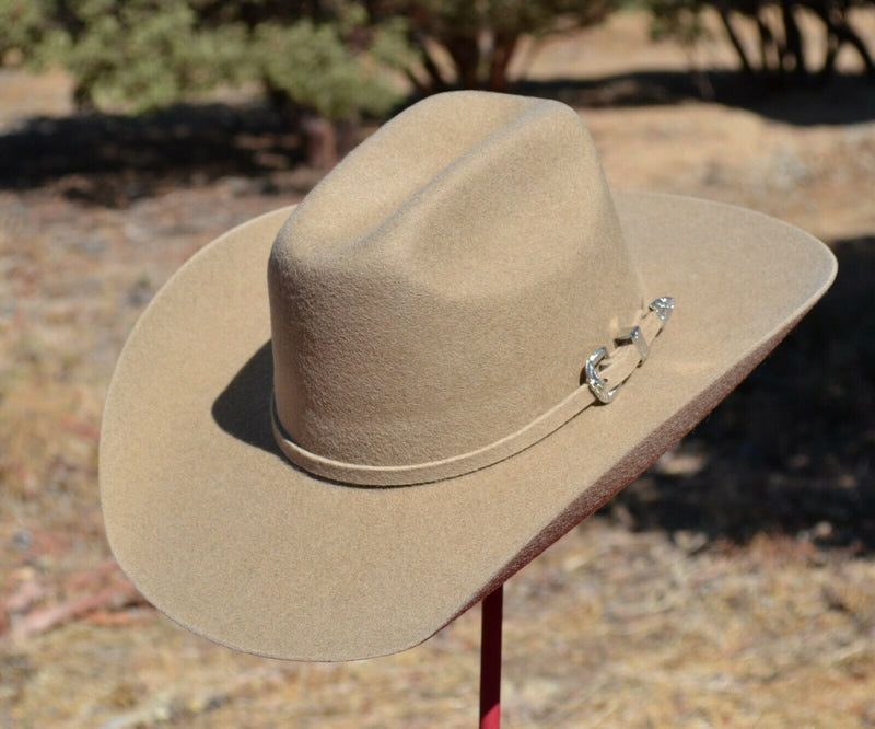 Elburn 3X Wool Felt Hat -  This hat was designed with smaller head sizes in mind.  Great for most kids/youth and small ladies.  Truman Crown and 3 1/2" Brim.  Sized from 6 1/8 to 6 7/8.  Darker buckskin color.