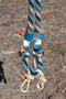 Jose Ortiz 5/8" Mohair Roping/Loop Reins - Turquoise, Rust, Grey, Black & White