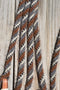 Jose Ortiz 5/8" Mane Hair Split Reins 8 ft - Chestnut, Grey, White, Blk & Wht