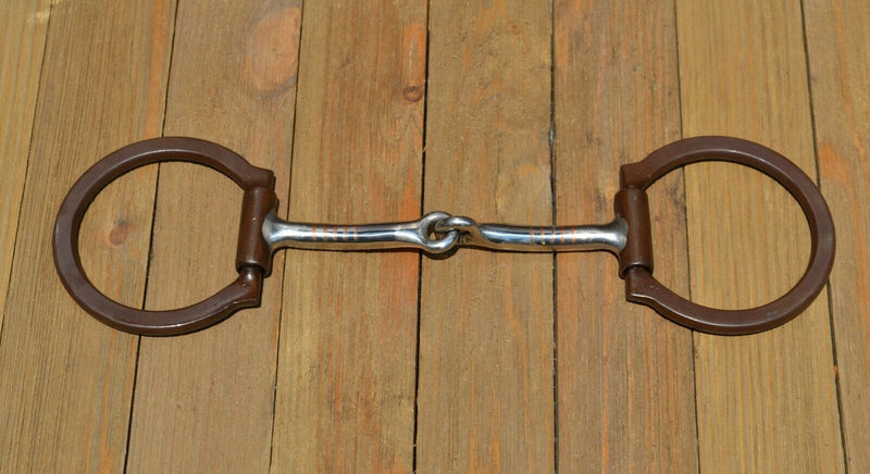 Circle R by Reinsman - Offset Dee 7/16 Brown Iron with SS Mouth with Copper Inlay Snaffle Bit - Stage A  3" Rings, 5" SI Mouth 