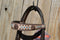 Close Up View Browband Circle Y 5/8" Desert Racer Browband Headstall Turquoise Color Stones & Ant Spots