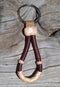 Beautiful Braided Leather & Rawhide Mini Bosal Key Ring Chain *** Great Gift ***