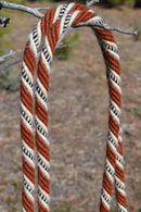 Jose Ortiz 5/8" Mohair Roping/Loop Reins - Rust, White, Black & White