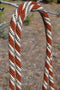 Jose Ortiz 5/8" Mohair Roping/Loop Reins - Rust, White, Black & White