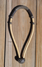 3/8" Braided Natural Rawhide Bosal with Black Nose & Knot Firm Core - 18P