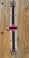 Brand new,  Jose Ortiz - Vaquero Brand - 100% Mohair Cinch/Cincha made in the Vaquero style.    This narrower cinch is 34" long end to end, single layer 16 strands and 4 1/2" wide at the widest point.  Hand made from 100% natural mohair in natural, black and raspberry pink colors.   