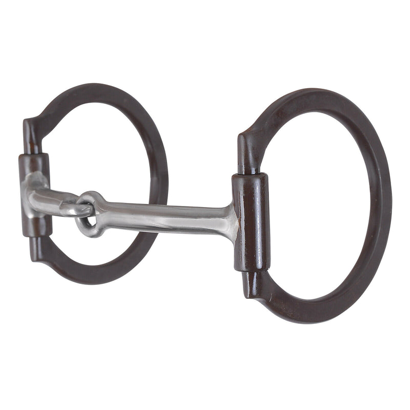 Circle R by Reinsman - Offset Dee 7/16 Brown Iron with SS Mouth with Copper Inlay Snaffle Bit - Stage A  3" Rings, 5" SI Mouth 