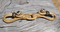 20 Plait Hand Braided Natural Rawhide Bit Hobble (Hobble Style) Black Accents