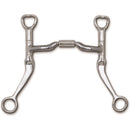 Myler Level 2 - Stainless Steel 7" Flat Shank w/Sweet Iron  Low Port Comfort Snaffle (MB 04).  Copper Inlay Mouth.  This mouthpiece will naturally oxidize, or rust.  Harmless to horses, it has a sweet taste and promotes salivation.