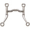 Myler Level 2 - Stainless Steel 7" Flat Shank w/Sweet Iron  Low Port Comfort Snaffle (MB 04).  Copper Inlay Mouth.  This mouthpiece will naturally oxidize, or rust.  Harmless to horses, it has a sweet taste and promotes salivation.