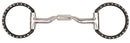 Myler Level 2 - 5" Black Steel Western Dee Bit w/5" Sweet Iron Low Port Comfort Snaffle (MB 04) Copper Inlay Mouth.  This mouthpiece will naturally oxidize, or rust.  Harmless to horses, it has a sweet taste and promotes salivation