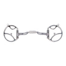 Myler Level 2 - 5" Stainless Steel Western Dee Bit with 2 Hooks and Sweet Iron Low Port Comfort Snaffle (MB 04) Copper Inlay Mouth.  This mouthpiece will naturally oxidize, or rust.  Harmless to horses, it has a sweet taste and promotes salivation.