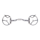 Myler Level 2 - 5" Stainless Steel Western Dee Bit with 2 Hooks and Sweet Iron Low Port Comfort Snaffle (MB 04) Copper Inlay Mouth.  This mouthpiece will naturally oxidize, or rust.  Harmless to horses, it has a sweet taste and promotes salivation.