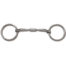 Myler Level 1- 5 1/4" Stainless Steel Loose Ring Comfort Snaffle (MB 02) Wide Barrel Copper Inlay Mouth.  This mouthpiece will naturally oxidize, or rust.  Harmless to horses, it has a sweet taste and promotes salivation.