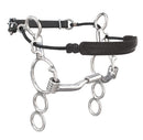 5" Myler Stainless Steel 3-Ring Combination Bit - 6" Shank with Sweet Iron Low Port Comfort Snaffle (MB 04, Level 2) Copper Inlay.