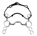 Myler 5 1/2" Stainless Steel 3-Ring Combination Bit - 6" Shank with Sweet Iron Ported Barrel (MB 33, Level 3) Copper Inlay. 