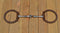D-Ring Brown Iron Snaffle Bit with Copper Inlay 