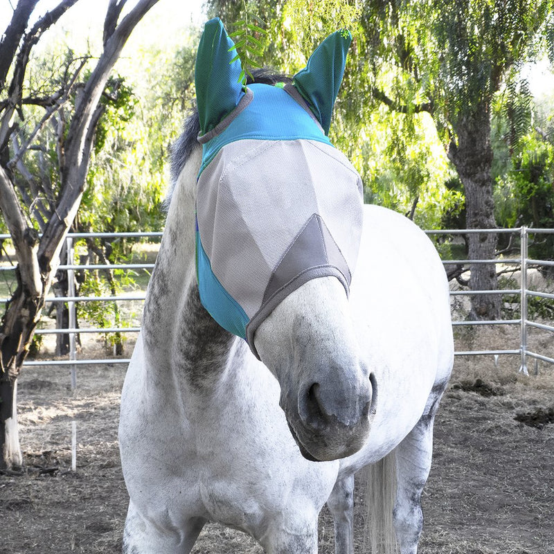 Turquoise - Say 'Bye' to biting insects! These lightweight and breathable fly boots are made from a durable outer mesh with UV coating. The boots are designed to stay in place with a unique design that combines stiff binding and an ergonomic shape, tapered to fit your horse's legs. 