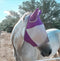 Purple = Say 'Bye' to biting insects! These lightweight and breathable fly boots are made from a durable outer mesh with UV coating. The boots are designed to stay in place with a unique design that combines stiff binding and an ergonomic shape, tapered to fit your horse's legs. 