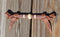 Jose Ortiz Harness Leather Curb Straps with natural rawhide, tie-ends
